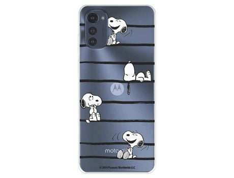 Funda Para Motorola Moto E32 Oficial De Peanuts Snoopy Rayas - Snoopy