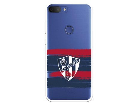 Funda Para Alcatel 1S 2019 Del Huesca Rayas Transparente - Licencia Oficial Sd Huesca