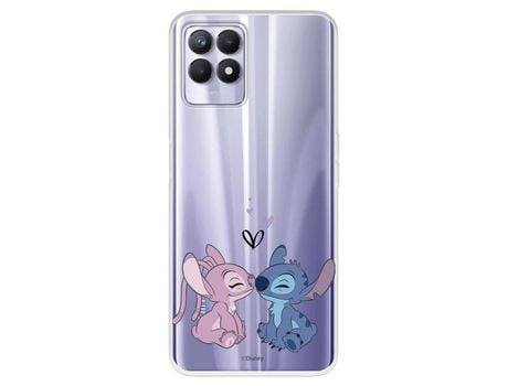 Funda Para Realme C11 2021 Oficial De Disney Angel & Stitch Beso - Lilo & Stitch