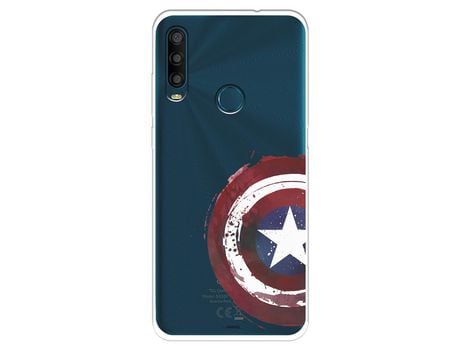 Funda Para Alcatel 1Se 2020 Oficial De Marvel Capitán América Escudo Transparente - Marvel