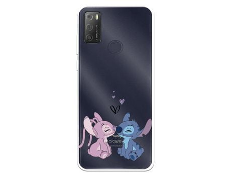 Funda Para Alcatel 1S 2021 Oficial De Disney Angel & Stitch Beso - Lilo & Stitch