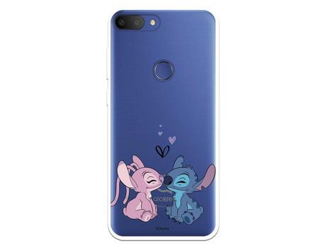 Funda Para Alcatel 1S 2019 Oficial De Disney Angel & Stitch Beso - Lilo & Stitch