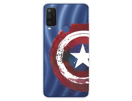 Funda Para Alcatel 1 L Pro Oficial De Marvel Capitán América Escudo Transparente - Marvel