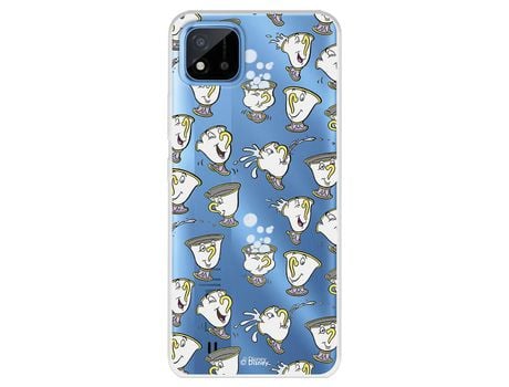 Funda Para Realme 8I Oficial De Disney Chip Potts Siluetas - La Bella Y La Bestia