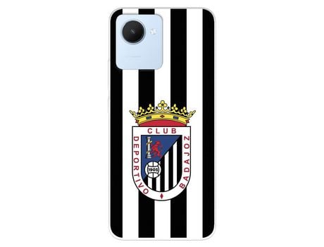 Funda Para Realme C30 Del Club Deportivo Badajoz Escudo Blanquinegro - Licencia Oficial Club Deportivo Badajoz