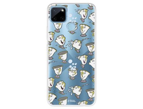 Funda Para Realme C21Y Oficial De Disney Chip Potts Siluetas - La Bella Y La Bestia