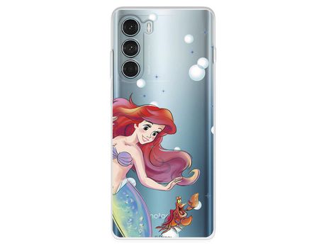 Funda Para Motorola Moto G200 5G Oficial De Disney Ariel Y Sebastián Burbujas - La Sirenita