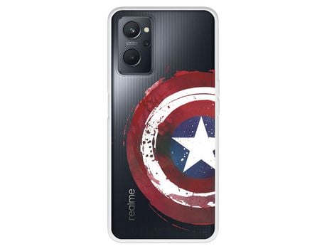 Funda Para Oppo A76 Oficial De Marvel Capitán América Escudo Transparente - Marvel