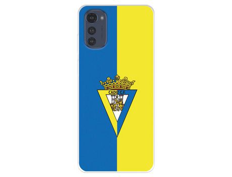 Funda Para Motorola Moto E32 Del Cádiz Cf Escudo Fondo Bicolor - Licencia Oficial Cádiz Cf