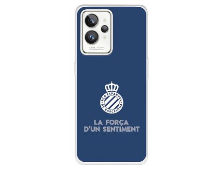 Funda Para Realme Gt 2 Pro Del Escudo Fondo Azul - Licencia Oficial Rcd Espanyol