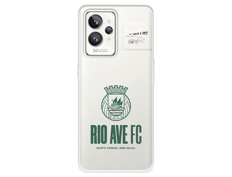 Funda Para Realme Gt 2 Pro Del Escudo Leather Case Negra - Licencia Oficial Rio Ave Fc