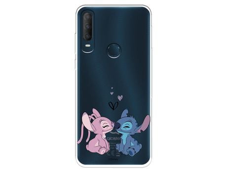 Funda Para Alcatel 1S 2020 Oficial De Disney Angel & Stitch Beso - Lilo & Stitch