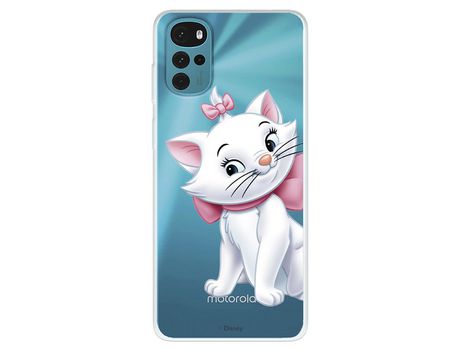 Funda Para Motorola Moto G22 Oficial De Disney Marie Silueta - Los Aristogatos