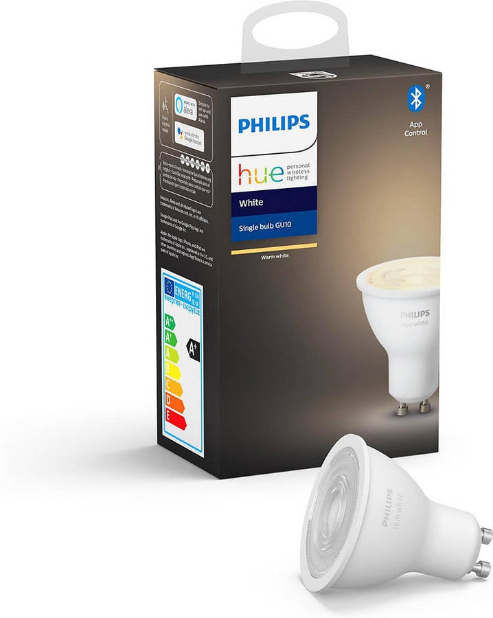 Bombilla Inteligente PHILIPS HUE  (GU10 - Blanca Suave)