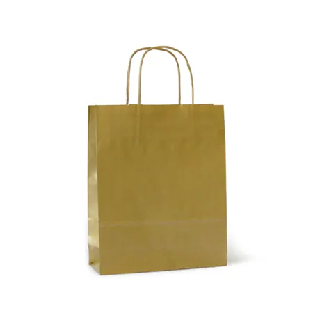 Bolsa de Papel EUROPRICE Kraft Sn (1 Unidade - Dorado - 24 x 32 10 cm)