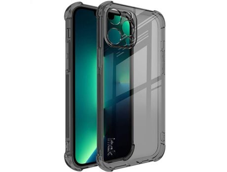 Funda TPU IMAK cantos reforçados negro transparente flexível a prueba de choques por iPhone 13 Pro 6.1