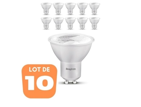 Conjunto de 10 bombillas LED GU10 5W (Ec. 50W) 6500K 38