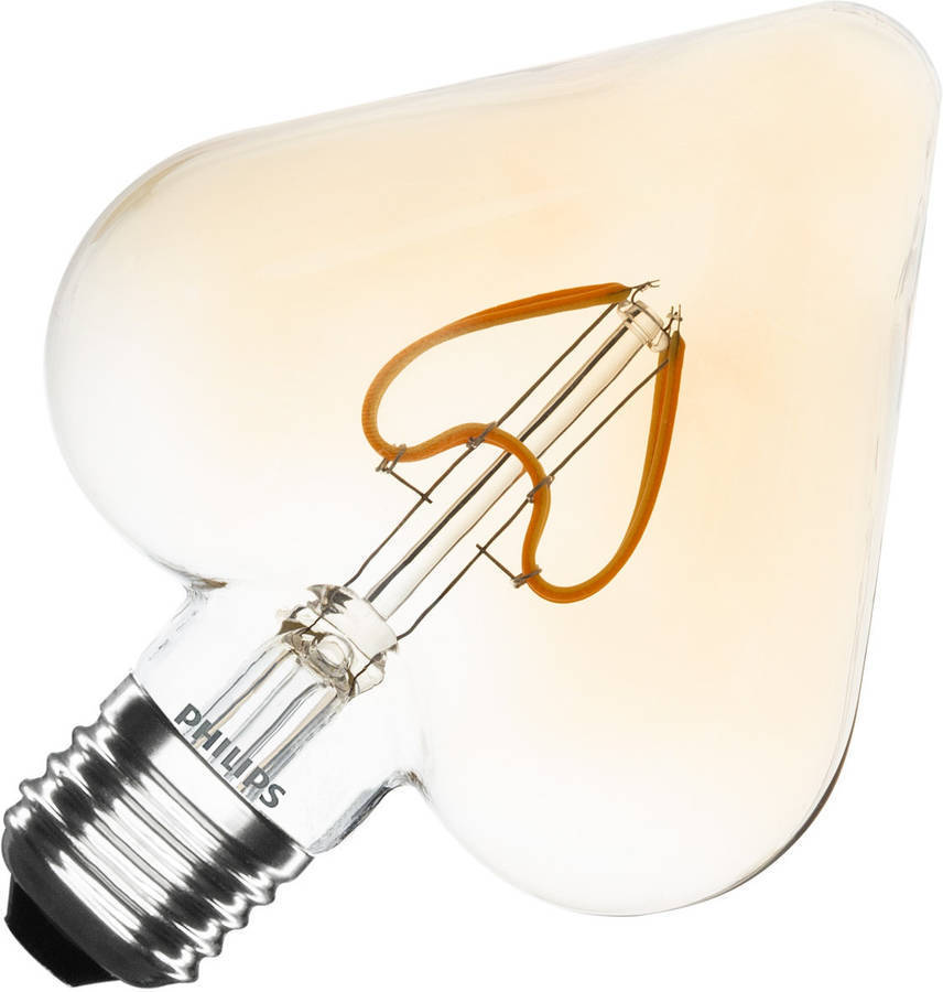 Philips Bombilla Led con forma de filamento efecto vintage casquillo gordo e27 luz blanca regulable llama 2.3 125