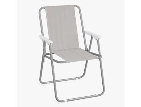 Silla de Playa Plegable Con Brazos GENNA cinza 54x52x74cm VIVA