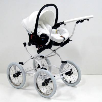 Carrito de Bebé Trio BBTWIN Isabell Blanco (Grupo 0+)