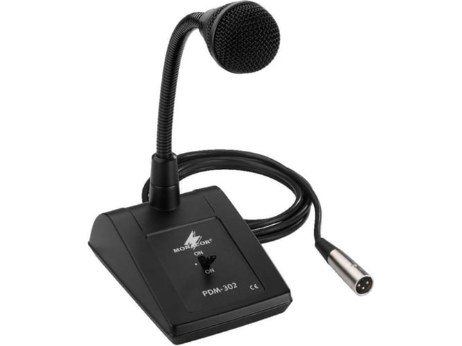 Micrófono MONACOR PDM-302 (Con cable - 60 - 12000 Hz)