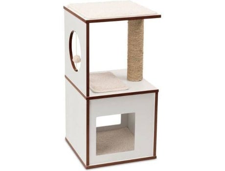 Vesper Rascador Para gatos vbox pequeño color blanco hagen 37x37x72.5