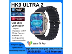 S/MARCA Smartwatch HK9 Ultra 2 AMOLED 4GB Reloj Ultra2 ChatGPT NFC Para AI Reloj Cara Brújula Impermeabilización - Negro