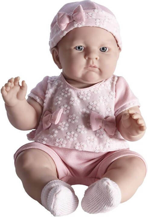 Muñeca Jc Toys lily realista color rosa claro de 46 cm colormodelo surtido disfrazzes cuerpo goma y