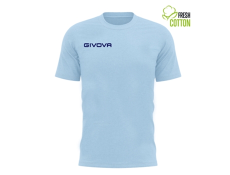 Camiseta Unisexo GIVOVA (2XL - Algodón - Azul)