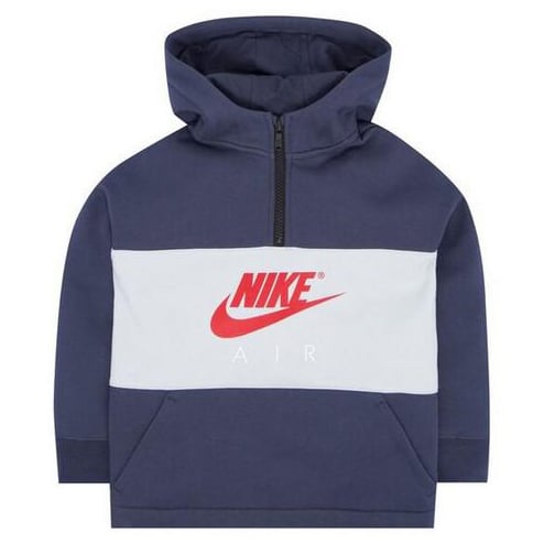 Camiseta NIKE Polar con Capucha Niño  342S-U2Y Azul Marino Gris