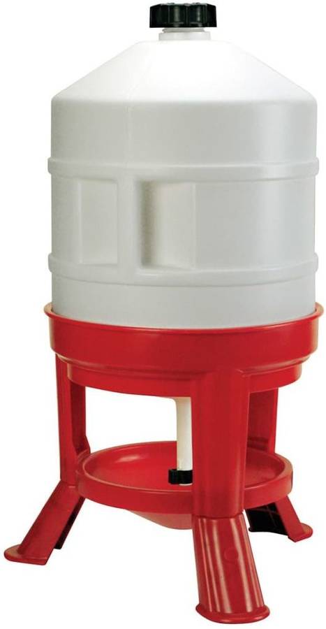 Novital Bebedero Para aves de corral ascott 30 litros pollos kerbl antideslizante rojo 30l