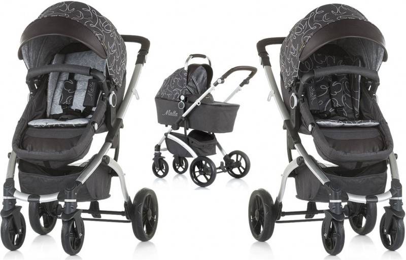 Carrito de Bebé Trio CHIPOLINO Trio Malta Granite Grey