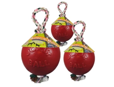 Pelota para Perros JOLLY De Hull-N-Roll Rojo (10 cm)