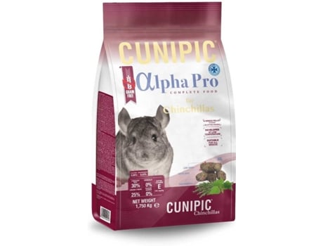 Cunipic Alpha Pro comida chinchilla 175kg negro 1.75 paquete de 1