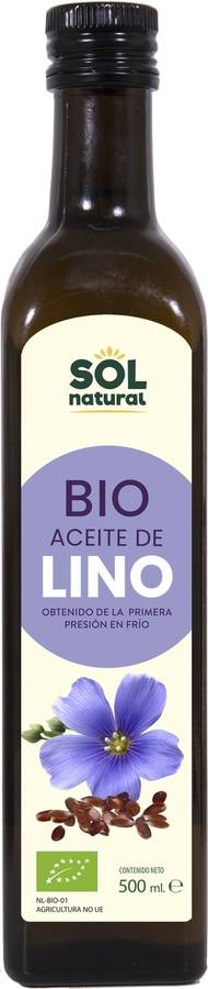 Aceite de Lino Bio SOL NATURAL (500 ml)