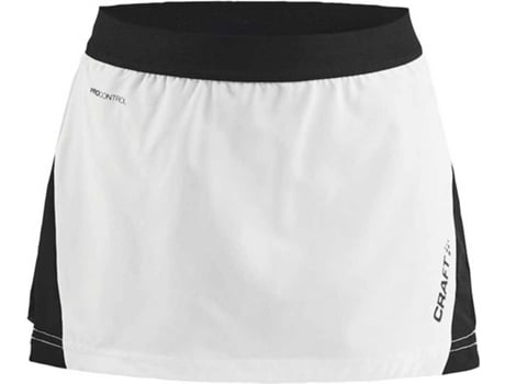 Falda para Mujer CRAFT Pro Control Impact Blanco para Tenis (158 - 164 cm)