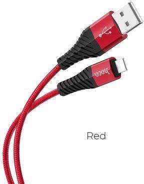 Cable HOCO 8 Pin (Lightning - 1m - Rojo)