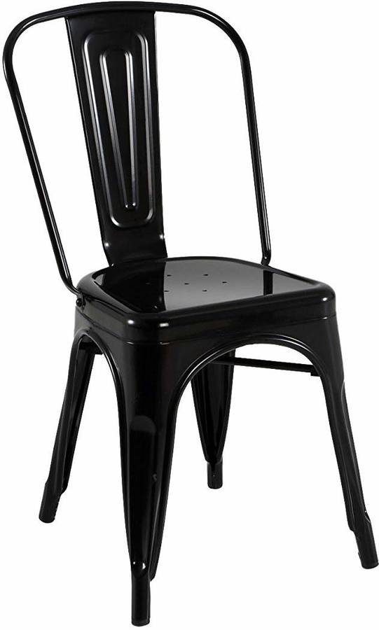 Silla IBERODEPOT (Negro - Metal - 88 x 46 x 49 cm)