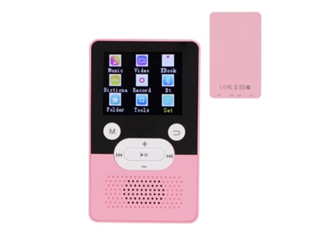 Reproductor MP3/MP4 Bluetooth YIZHOOD T9 1.8Inch HD calidad de sonido 4GB (Rosa