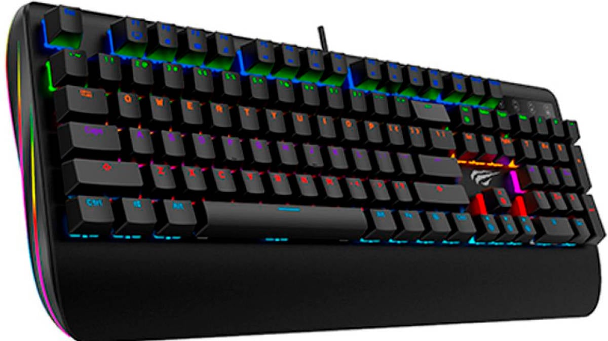 Teclado Gaming HAVIT KB464L-FL (Mecánico - Español - Negro)