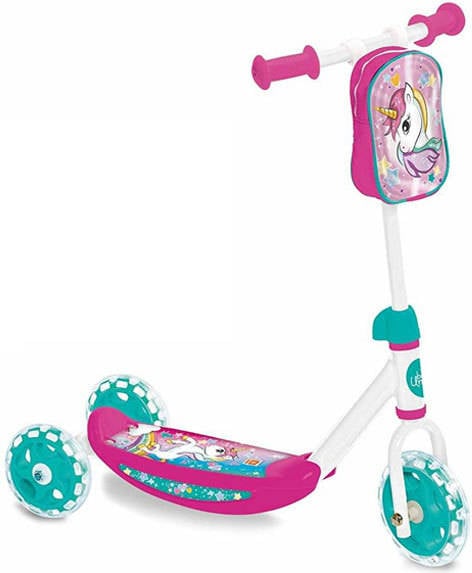 Patinete MONDO 3 Ruedas Unicornio con Bolso