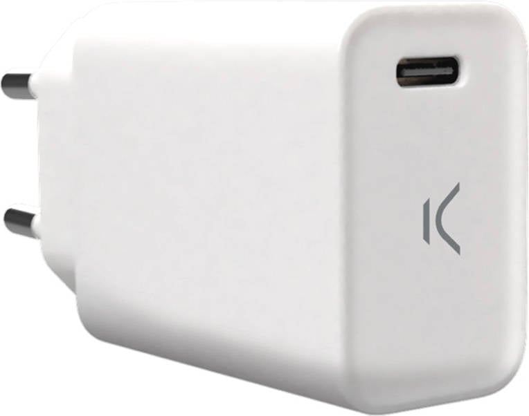 Cargador USB-C KSIX 18W Power Delivery Blanco