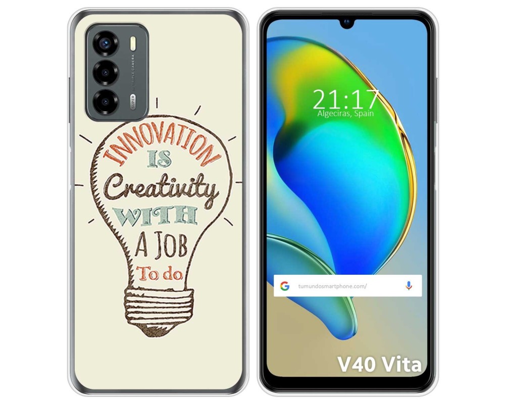 Funda Silicona Para zte blade v40 vita diseño creativity