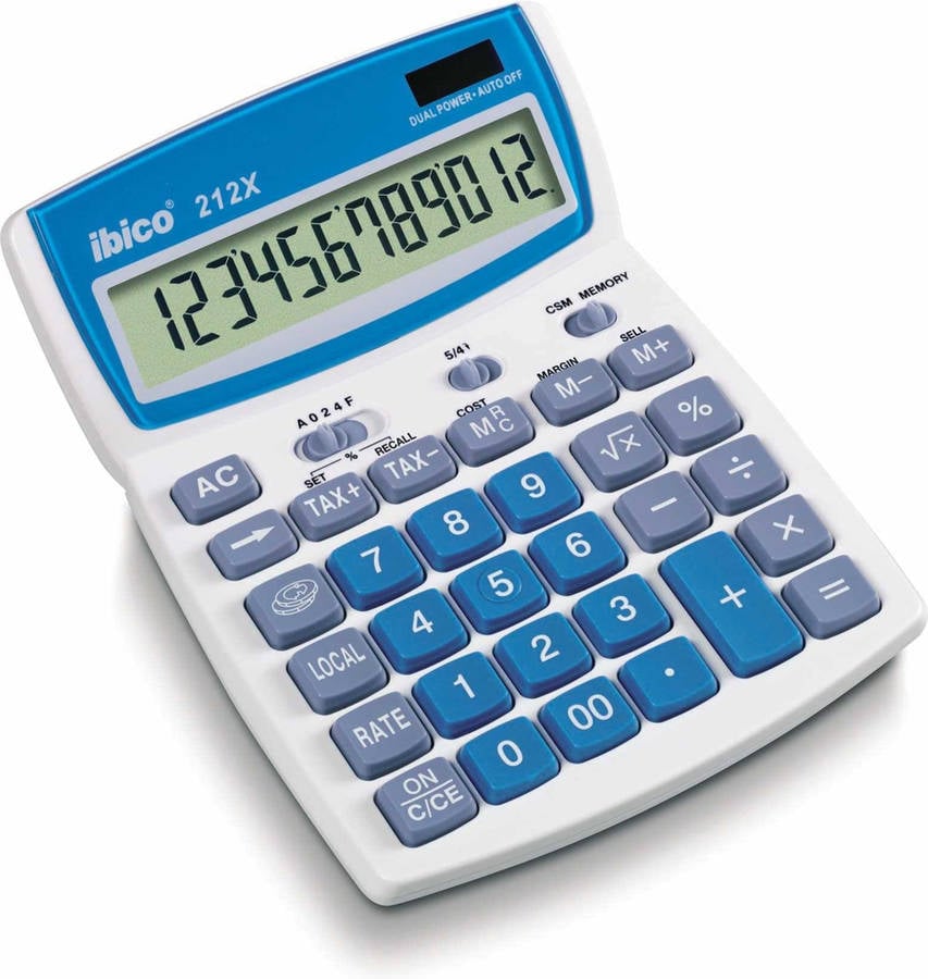 Calculadora Básica REXEL IB410086 Blanco (12 dígitos)