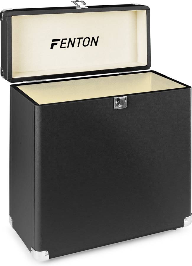 Fenton Rc30 Maleta para discos de vinilo negro 345 x 165 38 cm bisagras metal asas rc30bk