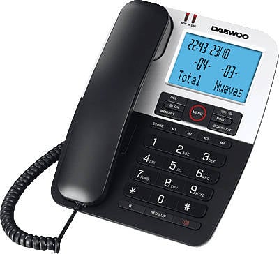 Teléfono fijo DAEWOO DTC 410 negro, plata