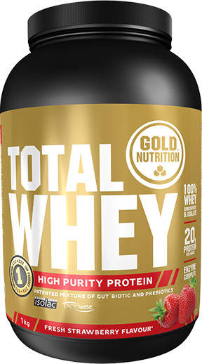 Proteína Whey GOLDNUTRITION Strawberry (Polvo Soluble - 1 kg)