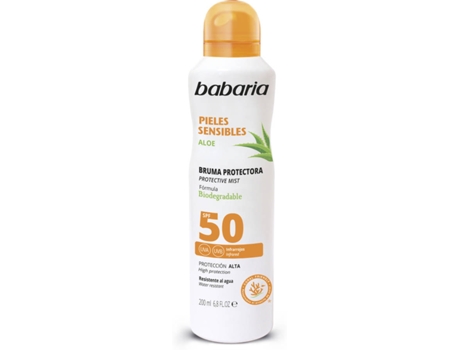 Protector Solar BABARIA Bruma Peles Sensíveis SPF 50 (200 ml)