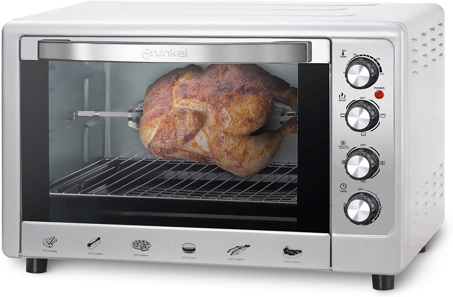 Mini-horno GRUNKEL HR-48SILVERRUSTI (Capacidad 48 L - 2200 W)