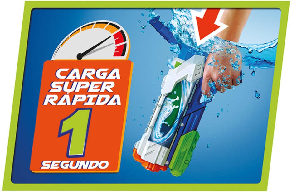 Pistola de Agua ZURU con carga rápida x-shot (39x6x21 cm - 5 años)